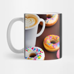 Colorful Coffee and Donut Coffee Breaks Mug